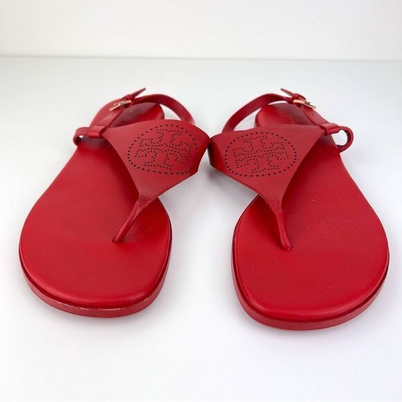 Tory Burch Capri Perf Leather Sandal - Triple red - Picture 2 of 6